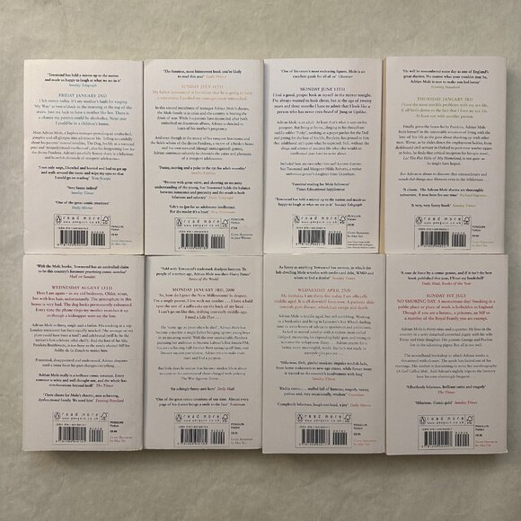 8 pc Complete Adrian Mole Series of Books by Sue Townsend / Paperback - Picture 2 of 12